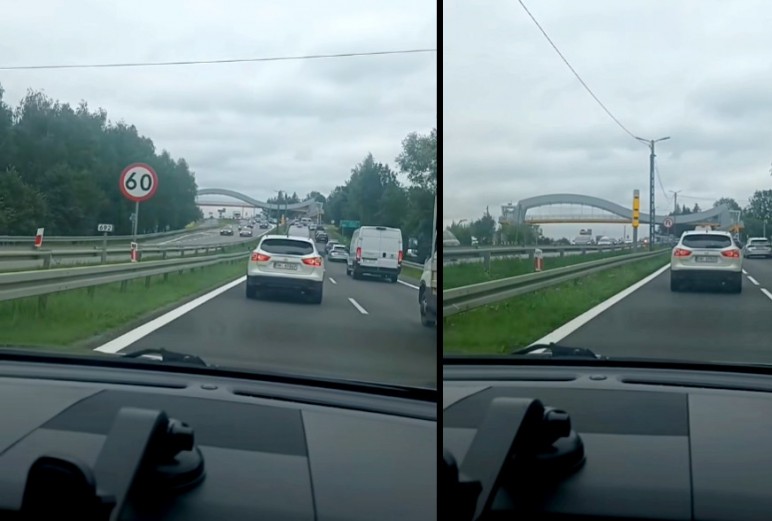 Nagranie kierowcy z Myślenic niesie się po sieci. Czy fotoradar w Jaworniku ułatwia, czy utrudnia przejazd przez Zakopiankę?