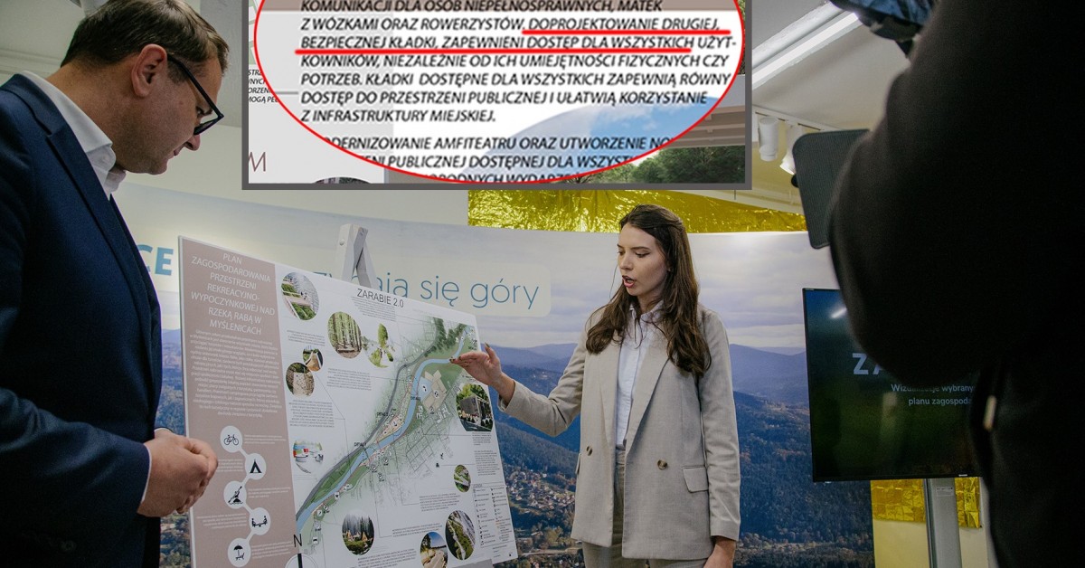 Nowa kładka w miejscu „mostu wiszącego” budzi kontrowersje. Przypominamy projekt Zarabia 2.0 z 2024 roku