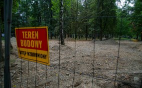 Myślenice. Miał tu być plac zabaw, ale prace wstrzymano przez... drzewa. Zastój na Zarabiu tłumaczy naczelnik Wydziału Inwestycji