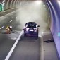 Samochód zapalił się w tunelu na S7. Przejazd w kierunku Podhala był zablokowany przez niespełna godzinę