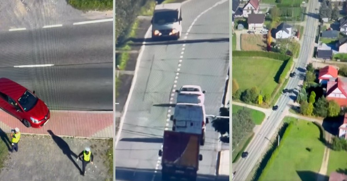 Nie ma takiego mrugania. Ostrzegasz kierowców przed kontrolą drogową i pomiarem prędkości? Policjanci namierzą cię dronem