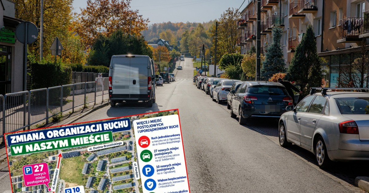 Myślenice. Jednokierunkowa Ogrodowa i Solidarności. Burmistrz zapowiada miejsca parkingowe i kolejne zmiany w centrum