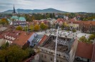 Myślenice. Trwa rozbiórka dachu Kamienicy Obońskich. Budynek ma służyć mieszkańcom a prace potrwać do stycznia 2028
